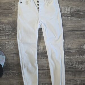Kenar Cream Button-Fly Pants